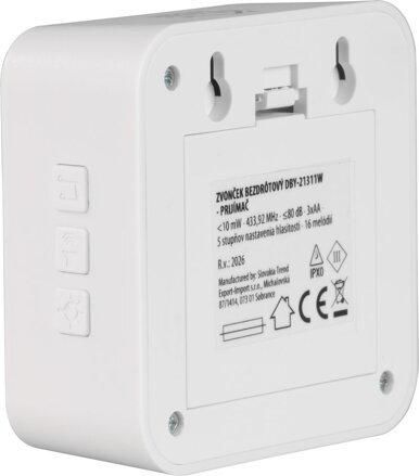 Zvonček MagicHome Intelligent, bezdrôtový, domový, na baterky, IP44