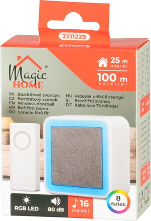 Zvonček MagicHome Intelligent, bezdrôtový, domový, na baterky, IP44