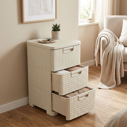 Komoda Curver® STYLE, Off white, 32x37x63 cm
