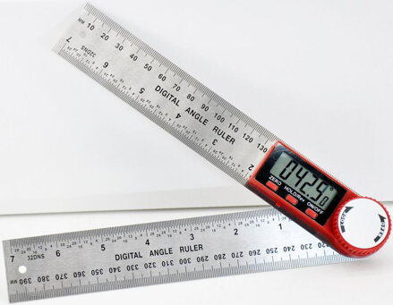Pravítko Strend Pro, digitálne, uhlové 200 mm, nerezové, INOX