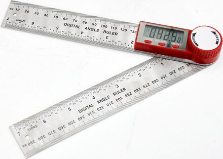 Pravítko Strend Pro, digitálne, uhlové 200 mm, nerezové, INOX
