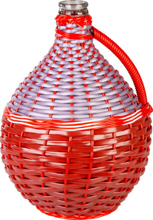 Demizon pleteny 10 lit, klasicky, sklo/plast