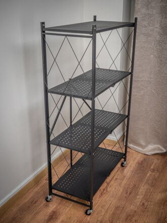 Regál Racks RAW4T, kovový, 4 police, 1270x720x340 mm, max. 50 kg/polica, prenosný Regál Racks RAW4T, kovový, 4 police, 1270x720x340 mm, max. 50 kg/polica, prenosný