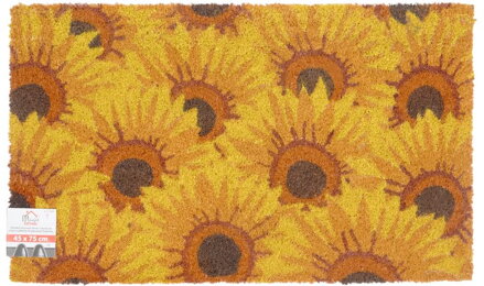 Rohožka MagicHome, pred dvere, Sunflowers, kokos/pvc, 45x75 cm
