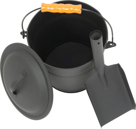 Vedro Strend Pro na popol, s lopatkou, 5,5 lit., 21,5x19,5 cm