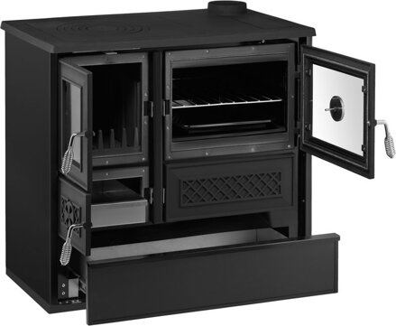 Sporák BELLA, 9,0KW, pravý, čierny, 870x510x810mm