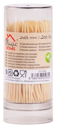 Špáradla MagicHome Bambus ECO, 2x63 mm, 200 ks, bal. 24 ks