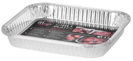 Pekac Strend Pro Grill 32x26x4.5 cm, 3 ks, obdĺžnikový, ALU