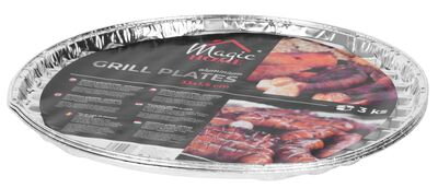 Miska Strend Pro Grill 33x1.5 cm, 3 ks, okrúhla, perforovaná, ALU