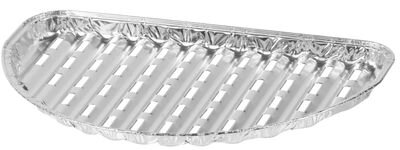 Miska Strend Pro Grill 33x19x2.0 cm, 4 ks, polkruhová, perforovaná, ALU