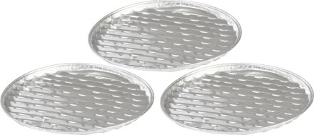 Miska MagicHome, 34x2 cm, grilovacia, perforovaná, 3 ks, Alu, okrúhla