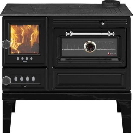 Sporák 6020-U AURA L, 9kW, pravý, čierny, 900x560x770mm