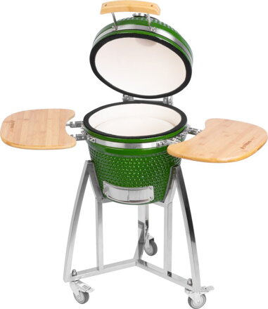Gril Strend Pro Kamado Egg 16", priemer 33,50 cm, gril výška 73 cm, zelený, 40x57x97,50 cm Gril Strend Pro Kamado Egg 16", priemer 33,50 cm, gril výška 73 cm, zelený, 40x57x97,50 cm