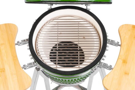 Gril Strend Pro Kamado Egg 16", priemer 33,50 cm, gril výška 73 cm, zelený, 40x57x97,50 cm Gril Strend Pro Kamado Egg 16", priemer 33,50 cm, gril výška 73 cm, zelený, 40x57x97,50 cm
