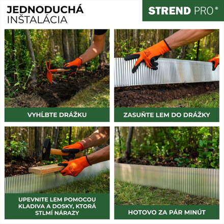 Lem Strend Pro Garden, 150 mm, L-6 m, kov, trávnikový