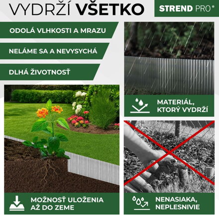 Lem Strend Pro Garden, 150 mm, L-6 m, kov, trávnikový