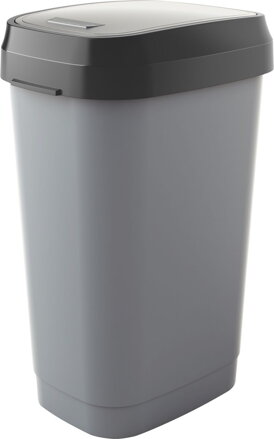 Kôš KIS Dual Swing L, 50L, sivý, 42x30,5x60 cm, na odpadky