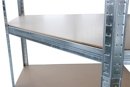 Regál Racks RAT80, do kúta, rohový, kovový, MDF, 5 políc, 180x90x40 cm, max. 150 kg/polica Regál Racks RAT80, do kúta, rohový, kovový, MDF, 5 políc, 180x90x40 cm, max. 150 kg/polica
