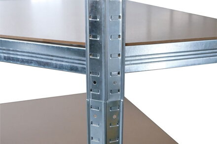 Regál Racks RAT80, do kúta, rohový, kovový, MDF, 5 políc, 180x90x40 cm, max. 150 kg/polica Regál Racks RAT80, do kúta, rohový, kovový, MDF, 5 políc, 180x90x40 cm, max. 150 kg/polica