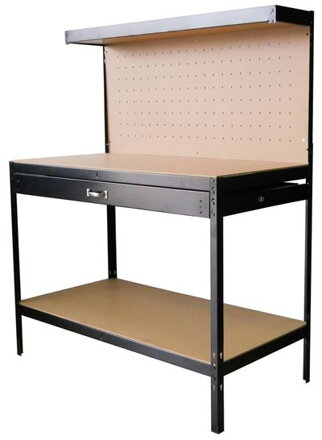 Stôl Racks DWB60, pracovný, do dielne, 1x zásuvka, 120x60x150 cm, max. 230 kg Stôl Racks DWB60, pracovný, do dielne, 1x zásuvka, 120x60x150 cm, max. 230 kg