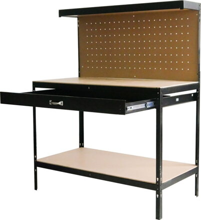 Stôl Racks DWB60, pracovný, do dielne, 1x zásuvka, 120x60x150 cm, max. 230 kg Stôl Racks DWB60, pracovný, do dielne, 1x zásuvka, 120x60x150 cm, max. 230 kg