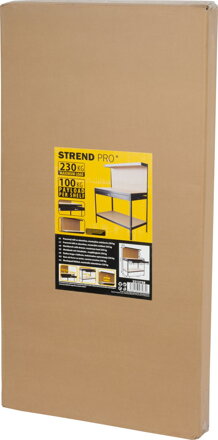 Stôl Racks DWB60, pracovný, do dielne, 1x zásuvka, 120x60x150 cm, max. 230 kg