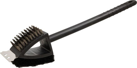 Kefa Strend Pro Grill, 3v1, so škrabkou a drôtenkou, na čistenie grilu, 8x6x37 cm Kefa Strend Pro Grill, 3v1, so škrabkou a drôtenkou, na čistenie grilu, 8x6x37 cm