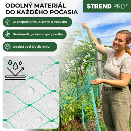 Sieť Strend Pro, 4x10 m, oko 18 mm, proti vtákom, PE