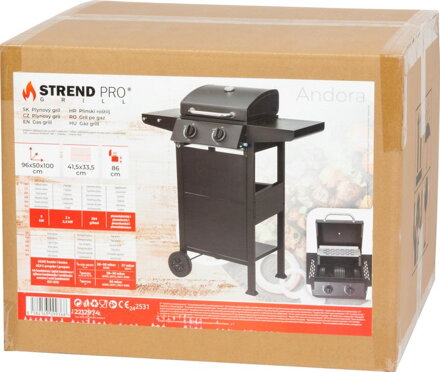Gril Strend Pro Andora, BBQ, plynový, 2 horáky Gril Strend Pro Andora, BBQ, plynový, 2 horáky