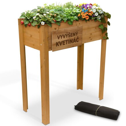 Záhon Strend Pro Garden, 84x40x98 cm, drevo, vyvýšený, s nohami