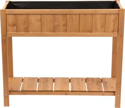Záhon Strend Pro Garden, 89x33x76 cm, so spodnou policou, drevo, vyvýšený, s nohami