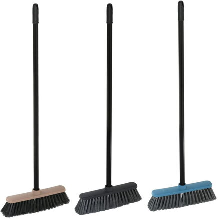 Metla York CARLA, plastová násada 120 cm, mix farieb, 32x9x127 cm