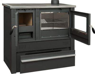 Sporák Pro PANONIA Steel, čierny, pravý vývod