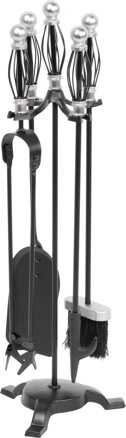 Sada kutac Homefire FT23SB, 5 dielna, poniklovaná, 66 cm