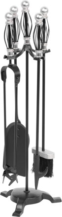 Sada kutac Homefire FT23SB, 5 dielna, poniklovaná, 66 cm