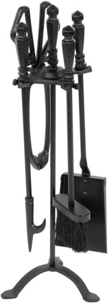 Sada kutac Homefire FT24B, 4 dielna, čierna, 60 cm