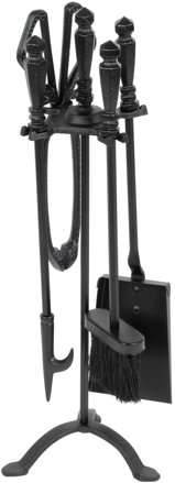 Sada kutac Homefire FT24B, 4 dielna, čierna, 60 cm