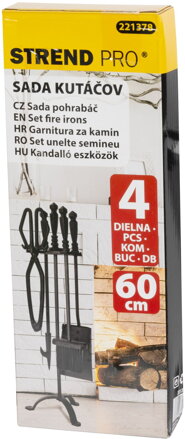Sada kutac Homefire FT24B, 4 dielna, čierna, 60 cm