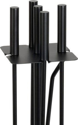 Sada kutac Homefire FT075BA, 4 dielna, čierna, 81 cm