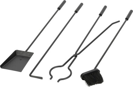 Sada kutac Homefire FT075BA, 4 dielna, čierna, 81 cm