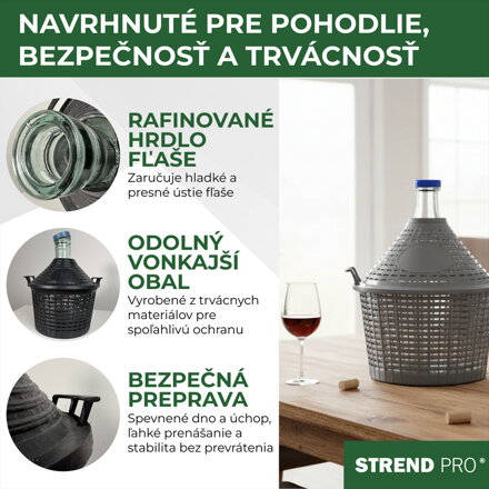 Demizon Cada Fori 05 lit, sklo/plast, 320x250/200 mm