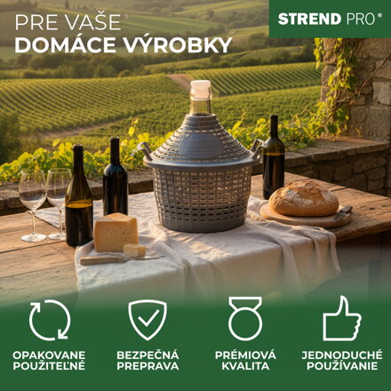 Demizon Cada Inco 25 lit, sklo/plast, 520x415/330 mm