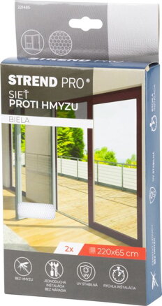 Siet FlyScreen 220x065 cm, proti hmyzu, na balkón, bal. 2 ks