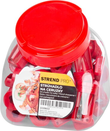Strúhadlo Strend Pro, na ceruzky, s brúsnym kamienkom, v dóze, Sellbox 40 ks Strúhadlo Strend Pro, na ceruzky, s brúsnym kamienkom, v dóze, Sellbox 40 ks