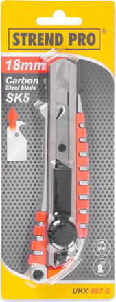 Noz STREND PRO UKX-867-8, 18 mm, odlamovací, AluBody