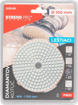 Kotúč Strend Pro Premium P800, 100 mm, leštiaci, diamantový, suchý zips