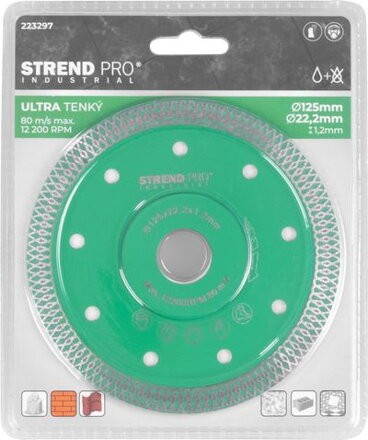 Kotuc Strend Pro Industrial 125x22.2x1.2 mm, diamantový rezný, ultra tenký