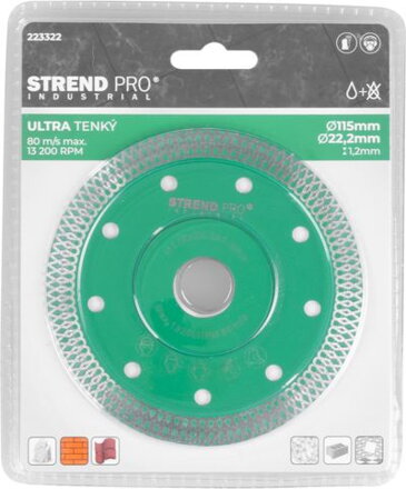 Kotuc Strend Pro Industrial 115x22.2x1.2 mm, diamantový rezný, ultra tenký