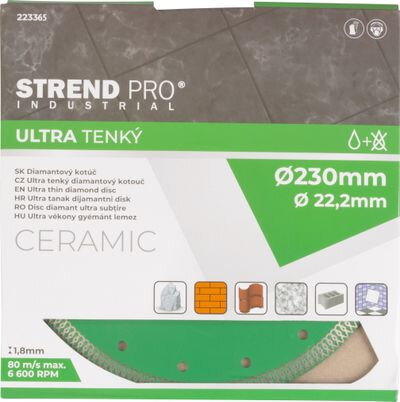 Kotuc Strend Pro Industrial 230x22.2x1.8 mm, diamantový rezný, ultra tenký