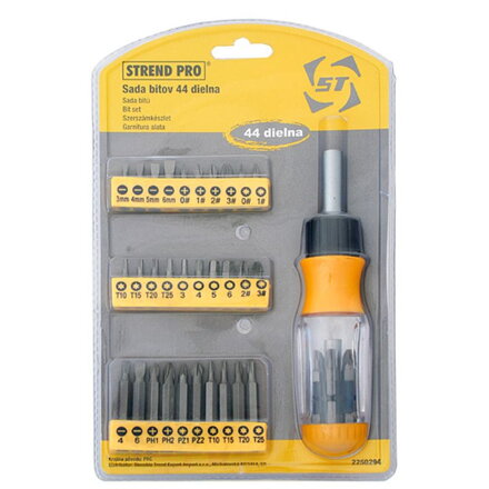Sada bitov Strend Pro BSY240, 44 dielna, Bit, CrV